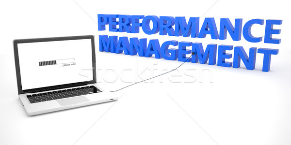 Performans yönetim dizüstü bilgisayar defter bilgisayar kelime Stok fotoğraf © Mazirama