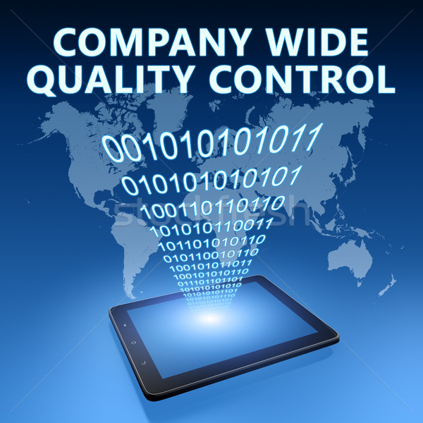 Firmy szeroki kontrola jakości ilustracja niebieski Zdjęcia stock © Mazirama