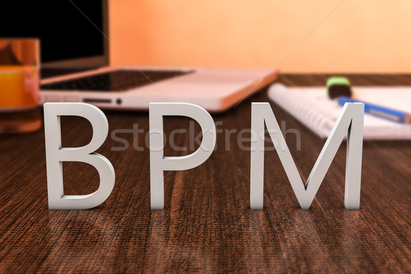 Business processo gestione bpm lettere legno Foto d'archivio © Mazirama