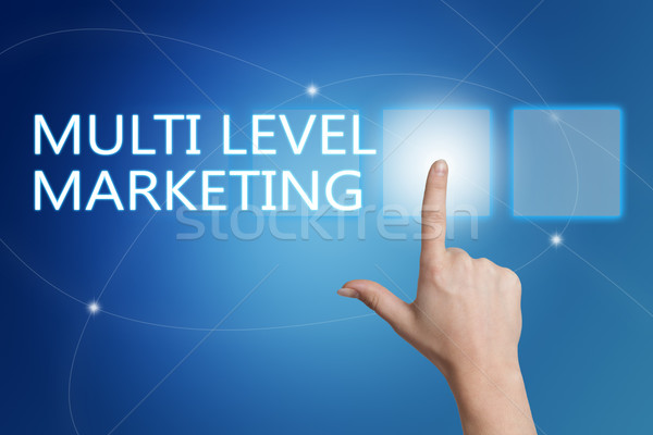 Niveau marketing main bouton interface [[stock_photo]] © Mazirama