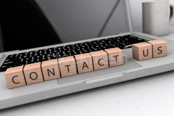 Contact us text concept Stock photo © Mazirama