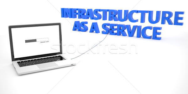 Zdjęcia stock: Infrastruktura · usługi · laptop · notebooka · komputera · słowo