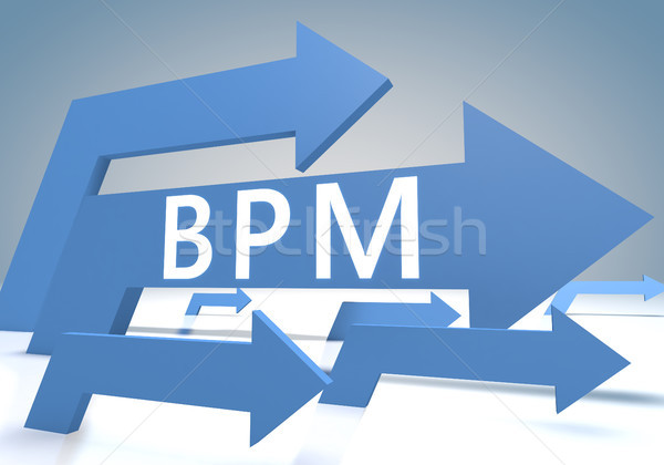 Business processo gestione rendering 3d blu frecce Foto d'archivio © Mazirama