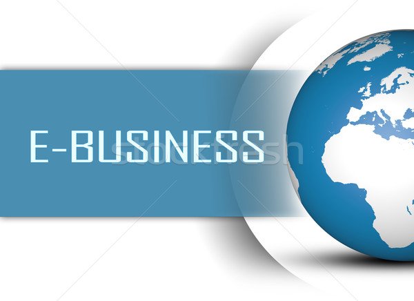 Glob alb afaceri cumpărături succes marketing Imagine de stoc © Mazirama