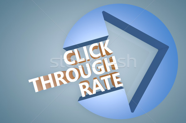 Klicken Rate Text 3d render Illustration arrow Stock foto © Mazirama