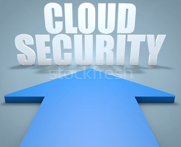 Nube sicurezza rendering 3d blu arrow punta Foto d'archivio © Mazirama