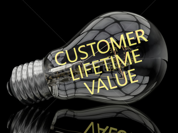 Kunden Wert Glühbirne schwarz Text 3d render Stock foto © Mazirama