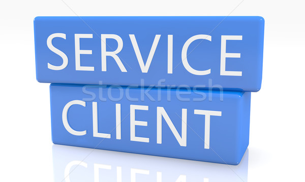 Service Client 3d render blau Feld Text Stock foto © Mazirama