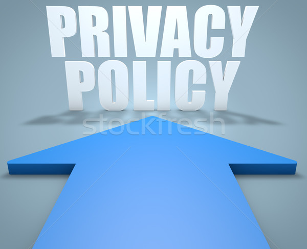 隱私 三維渲染 藍色 箭頭 指向 商業照片 © Mazirama
