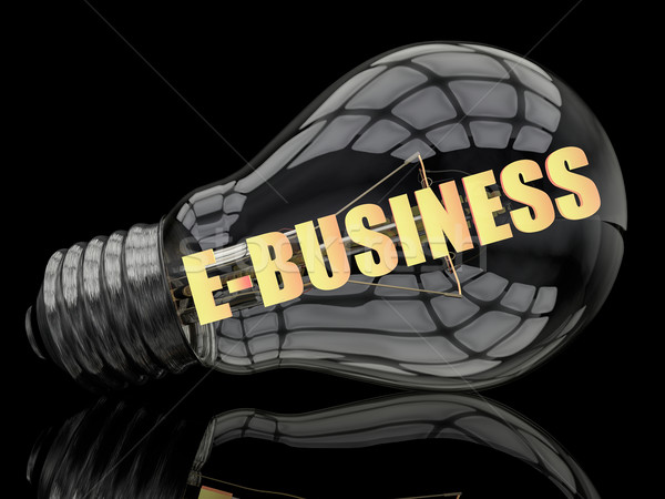 電球 黒 文字 3dのレンダリング 実例 ビジネス ストックフォト © Mazirama
