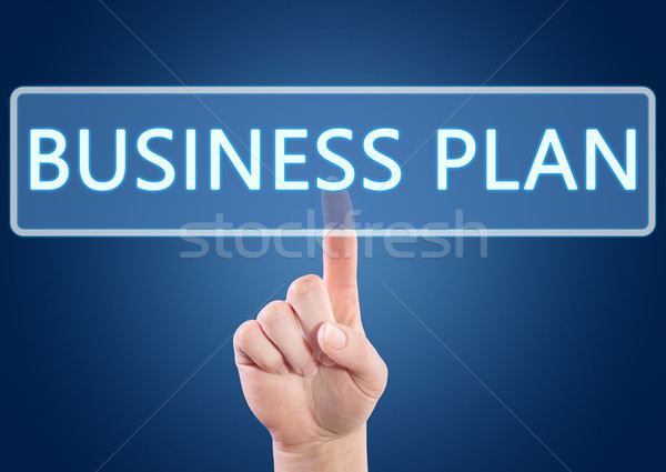 Business Plan Hand Taste Schnittstelle Stock foto © Mazirama