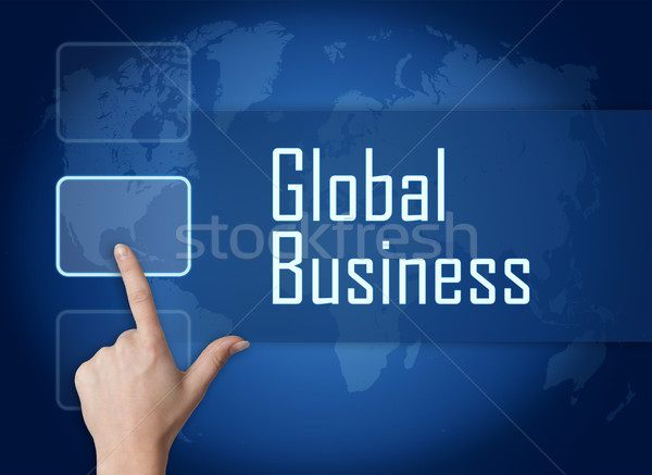 Zdjęcia stock: Global · business · interfejs · mapie · świata · niebieski · działalności · ceny