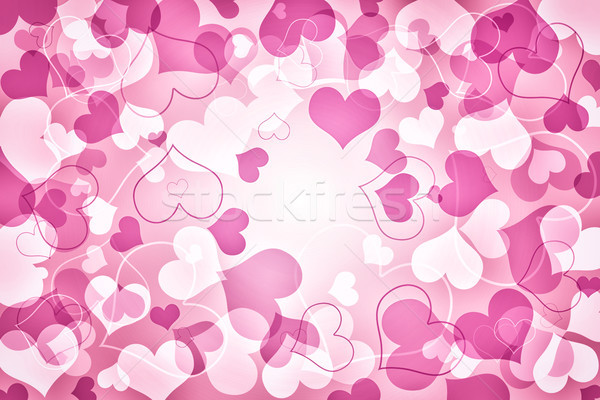 Valentijnsdag kaart harten liefde paar Rood Stockfoto © Mazirama