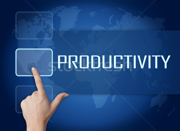 Produttività interfaccia mappa del mondo blu business lavoro Foto d'archivio © Mazirama