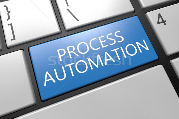 Folyamat automatizálás billentyűzet 3d render illusztráció szó Stock fotó © Mazirama