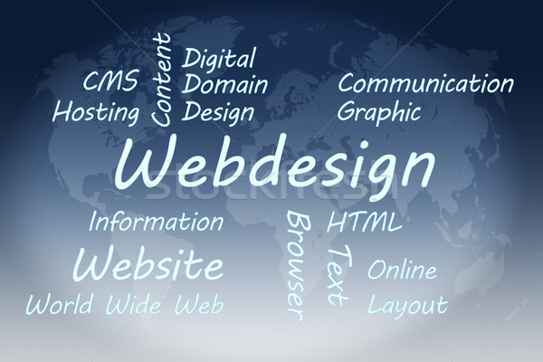 Diseño web ilustración azul mapa del mundo resumen Foto stock © Mazirama