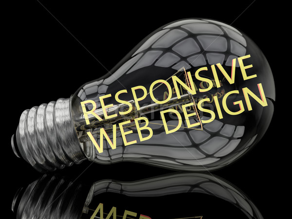 Sensible diseno web bombilla negro texto 3d Foto stock © Mazirama