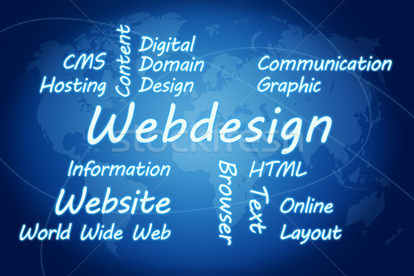 Diseño web ilustración azul mapa del mundo resumen Foto stock © Mazirama