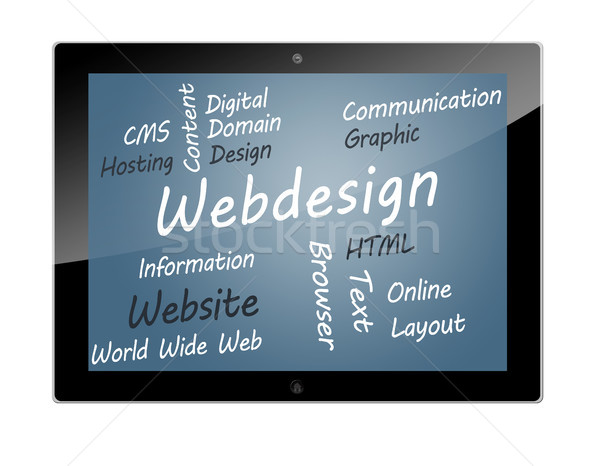 Tablet Webdesign Concept Stock photo © Mazirama