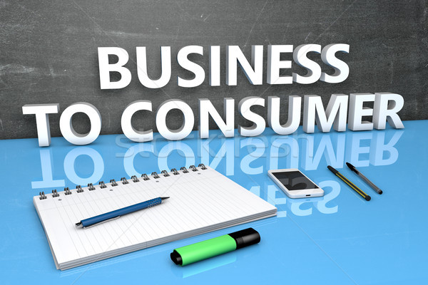 Business consumatore testo lavagna notebook penne Foto d'archivio © Mazirama