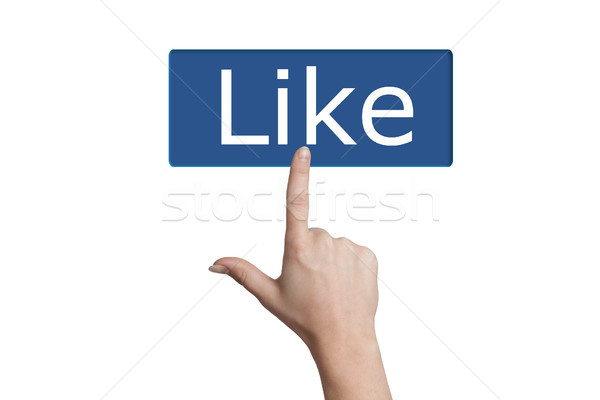 Stock photo: pressing like button