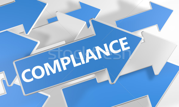 Compliance 3d render blau weiß Pfeile unter Stock foto © Mazirama