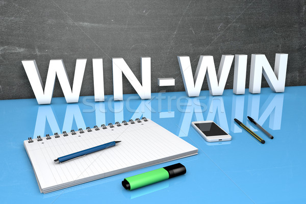 Win-Win text concept Stock photo © Mazirama