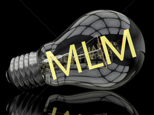 ストックフォト: レベル · マーケティング · mlm · 電球 · 黒 · 文字