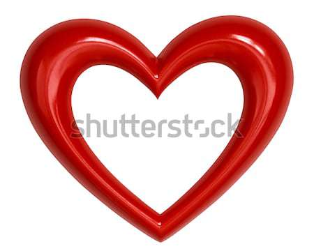 Rosso cuore a forma di cuore bianco felice design Foto d'archivio © mblach