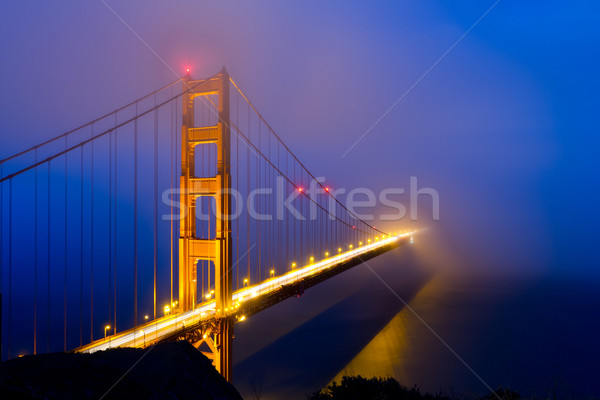 Golden gate nebbia cielo arte Ocean ponte Foto d'archivio © mblach