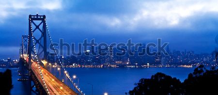 Brücke San Francisco Kalifornien Himmel Ozean Nacht Stock foto © mblach