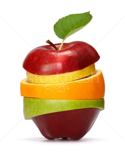 Fruits fraîches alimentaire pomme orange groupe [[stock_photo]] © mblach