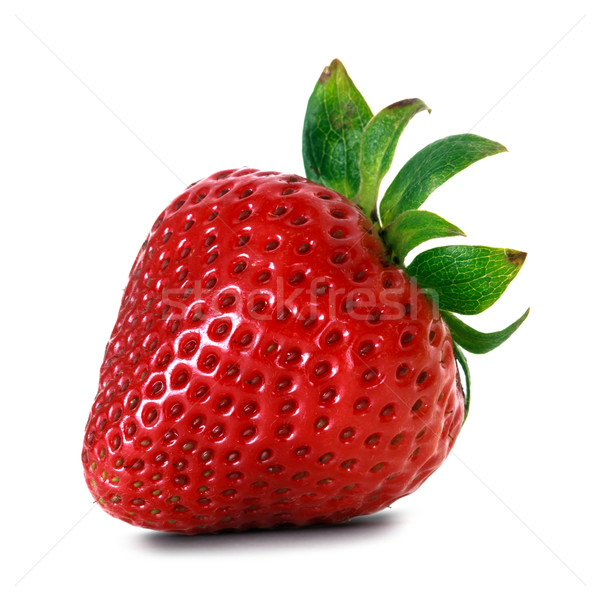 Rosso fragola bianco foglia verde fresche Foto d'archivio © mblach
