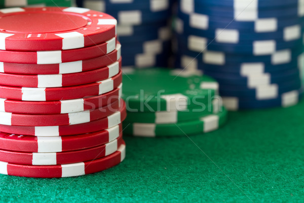 Poker chips tavola sfondo divertimento rosso poker Foto d'archivio © mblach