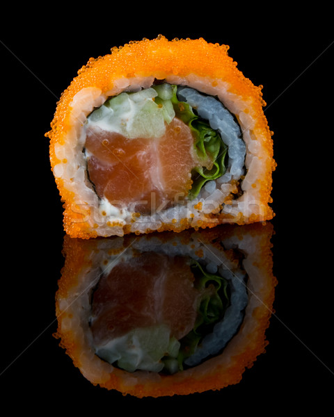 [[stock_photo]]: Sushis · battant · poissons · oeufs · asian · riz