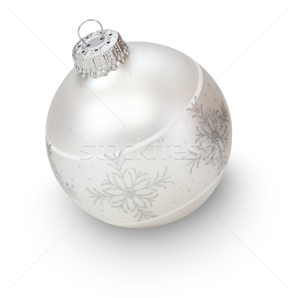 Foto stock: Navidad · pelota · blanco · celebración