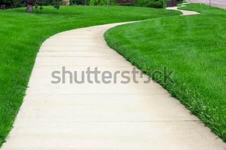 ösvény zöld gyep fű út kert Stock fotó © mblach