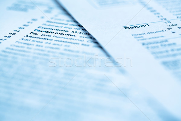 Steuer Form selektiven Fokus Business Geld Stift Stock foto © mblach