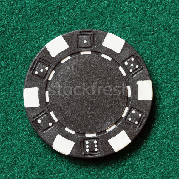 Zwarte poker chip tabel leuk Stockfoto © mblach