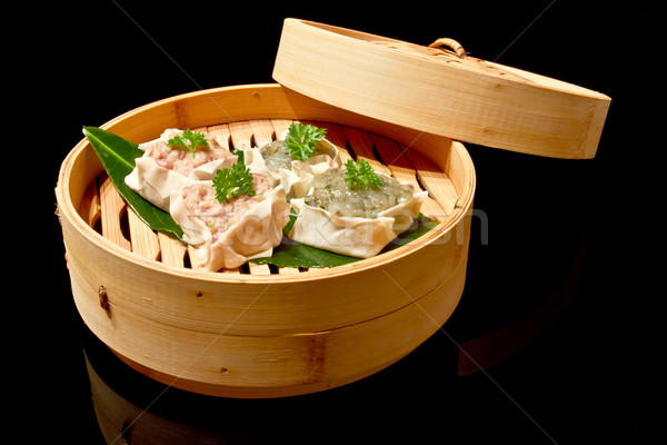 Dim sum bambus vapor Imagine de stoc © mblach