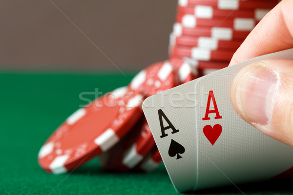 Twee spelers hand tabel leuk Stockfoto © mblach