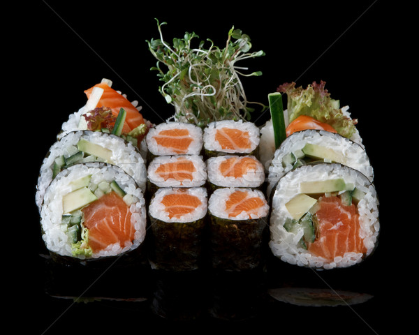 Sushi set alimentare pesce asian mangiare Foto d'archivio © mblach