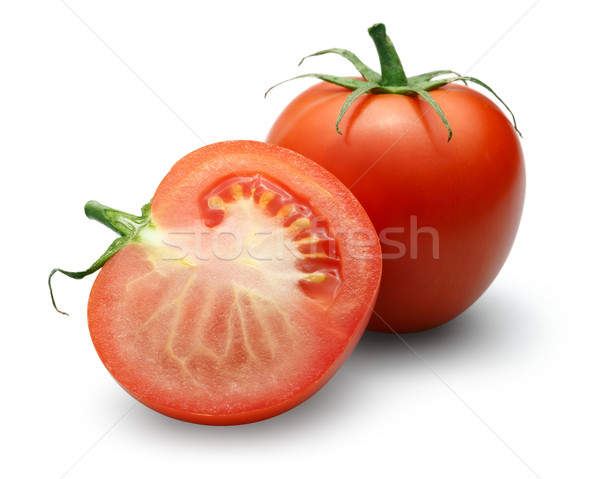 Tomaat witte Rood eten plantaardige vers Stockfoto © mblach