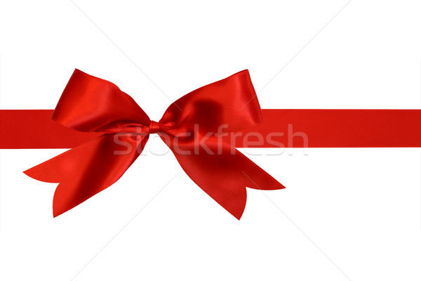 red ribbon and bow Stock photo © mblach