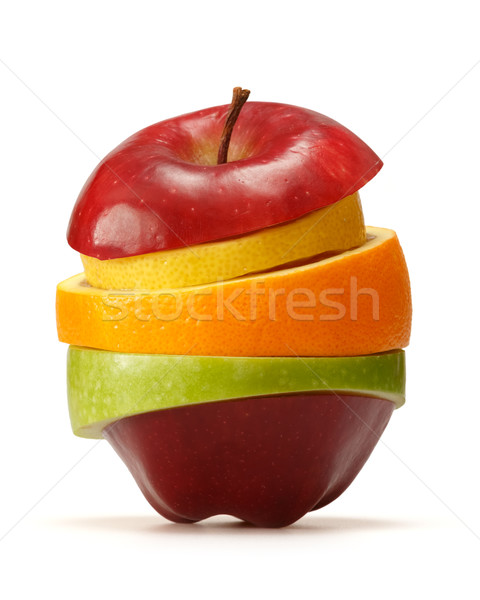 Gyümölcsök friss étel alma narancs csoport Stock fotó © mblach