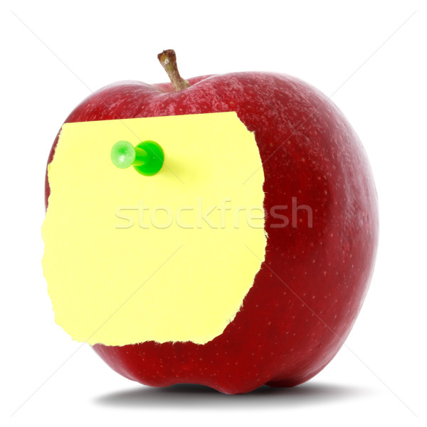 Apfel Briefbogen roten Apfel Obst rot Energie Stock foto © mblach