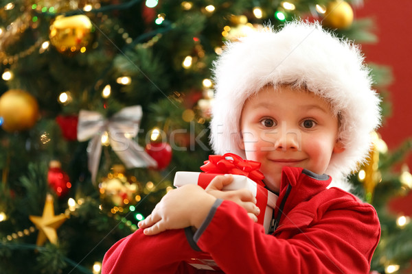 Foto d'archivio: Ragazzo · Natale · regalo · bambino