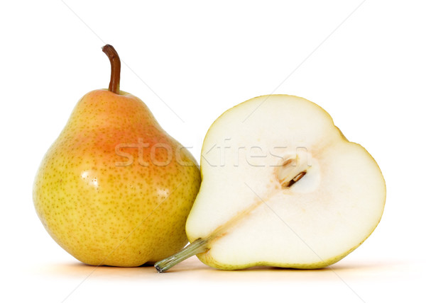 Körte fehér vágási körvonal étel gyümölcs út Stock fotó © mblach