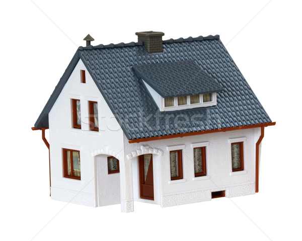 Miniatűr ház izolált fehér otthon pénzügy Stock fotó © mblach