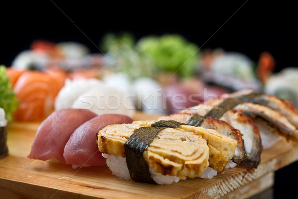 Sushi set alimentare pesce asian mangiare Foto d'archivio © mblach